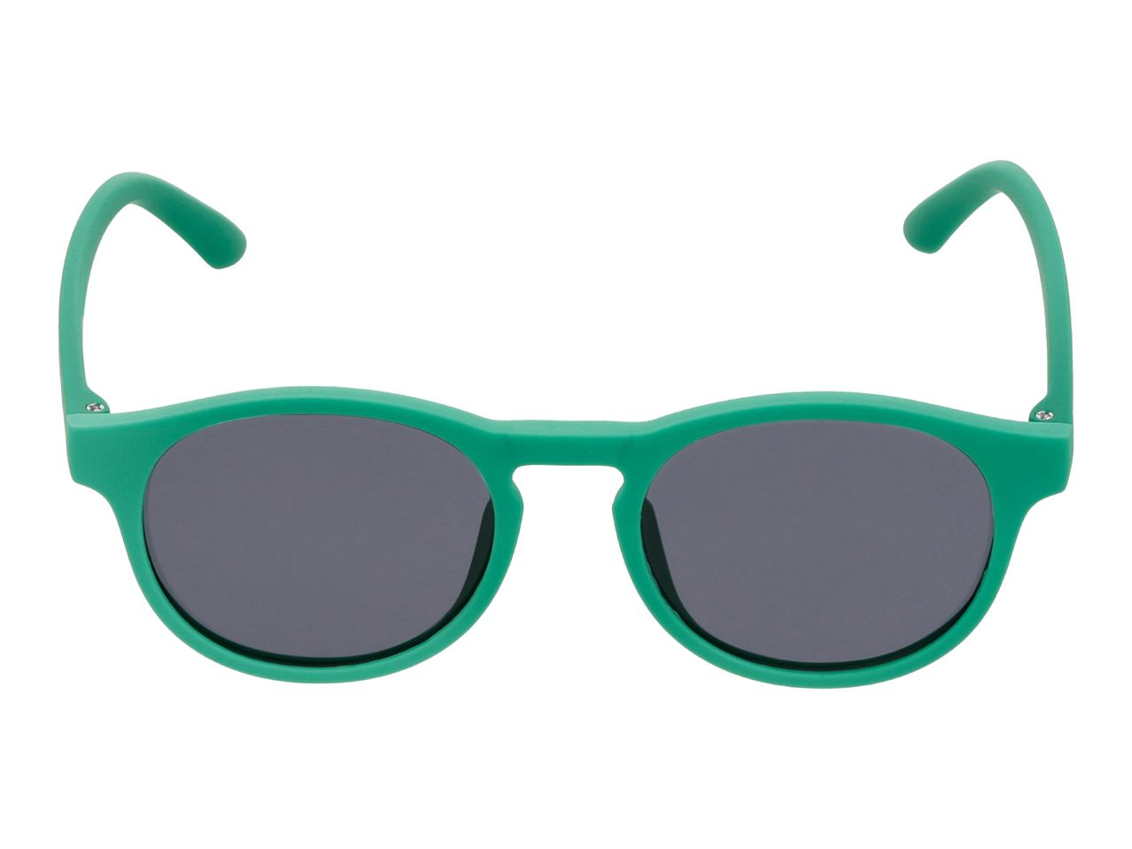 Green round sunglasses with dark lenses