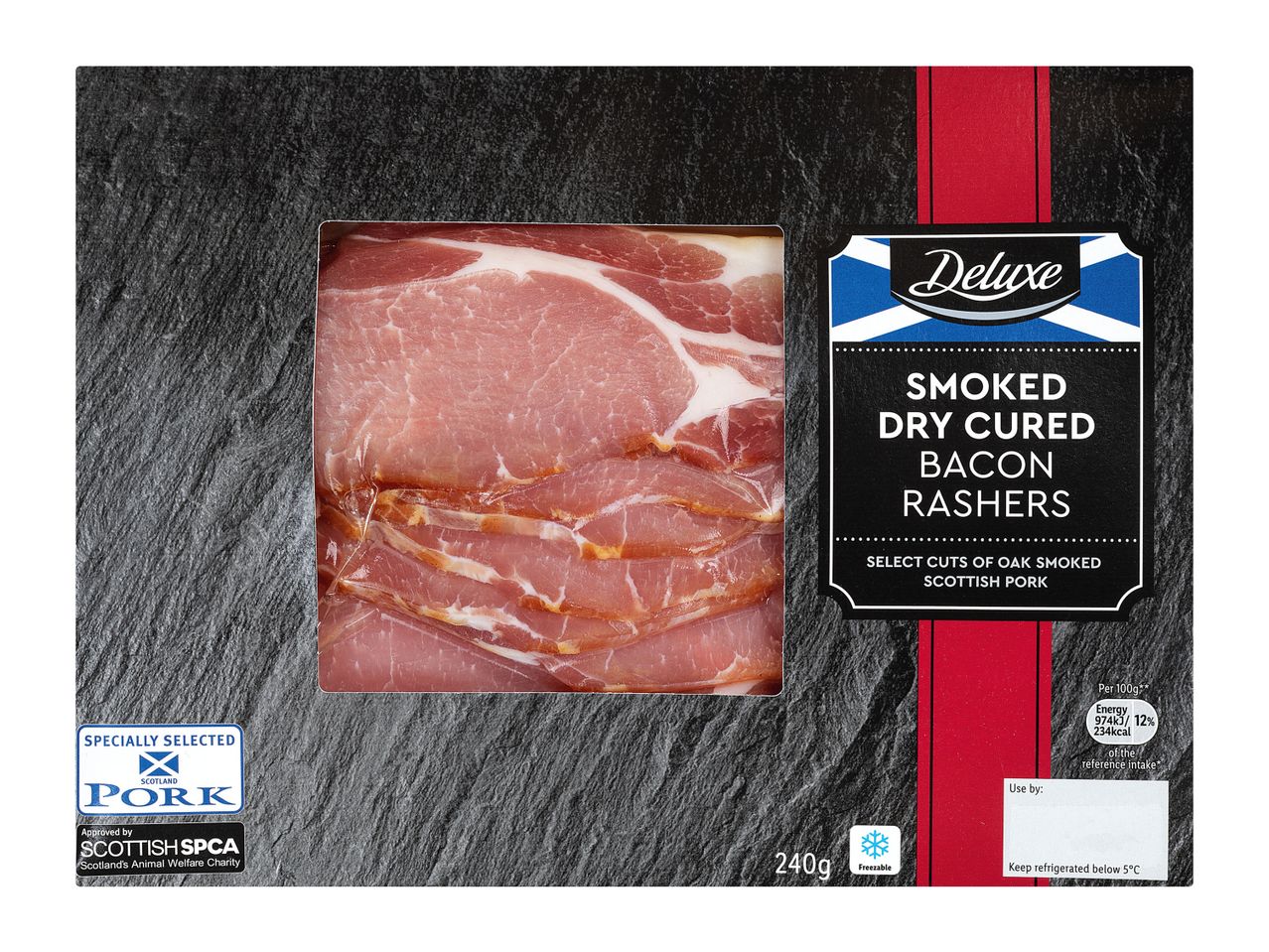 Deluxe smoked dry cured bacon rashers 