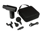 VITALMAXX® mini massage gun with attachments and carrying case.