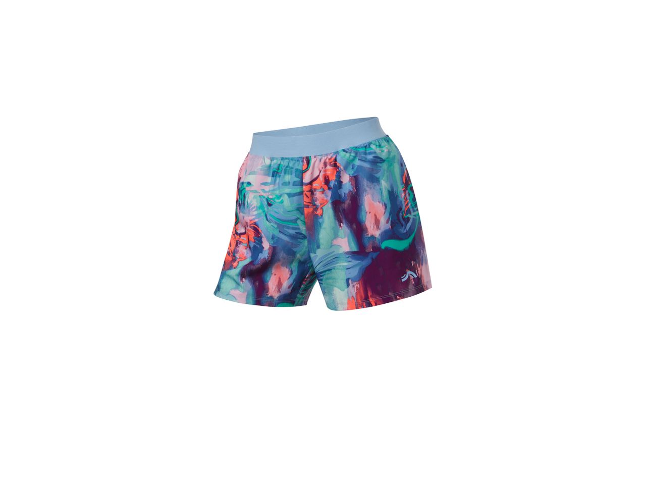 Shorts sportivi a stampa multicolore.