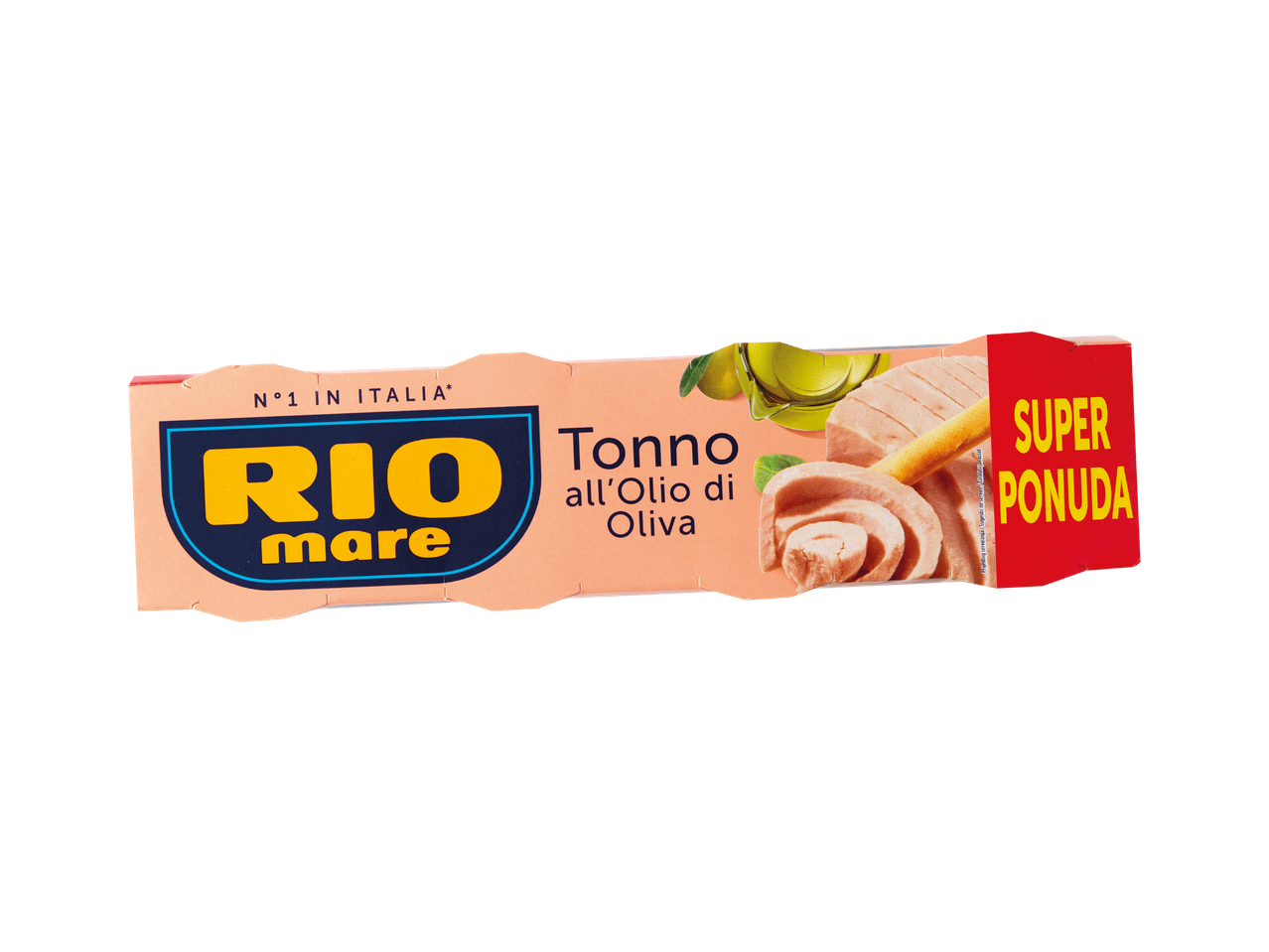 Rio Mare tuna u maslinovom ulju, pakiranje s natpisom 'SUPER PONUDA'.