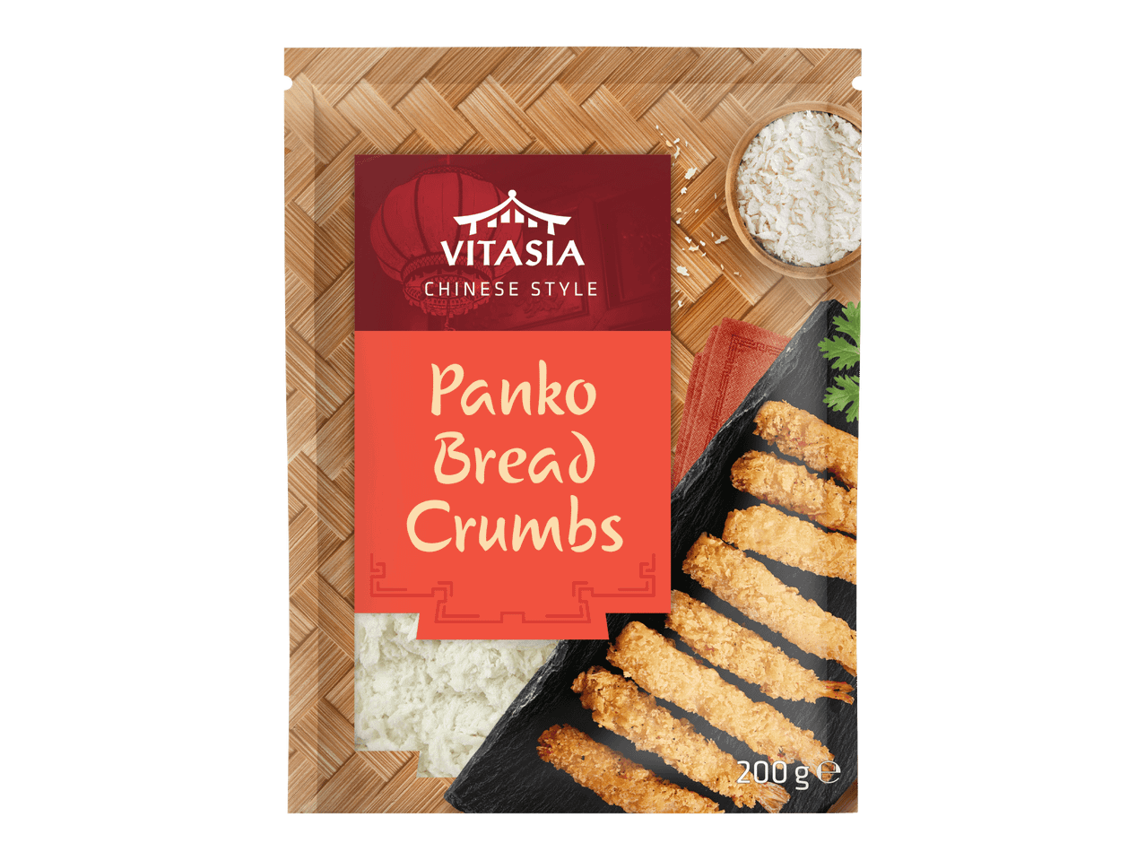 Vitasia-merkkisiä panko-leivänmuruja (200 g), kiinalaisessa tyylissä.