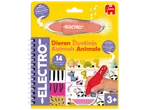 Electro dieren puzzelboek met lichtpen, 14 kaarten, 3+