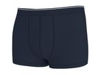Dark blue men's boxer briefs with a white stripe on the waistband