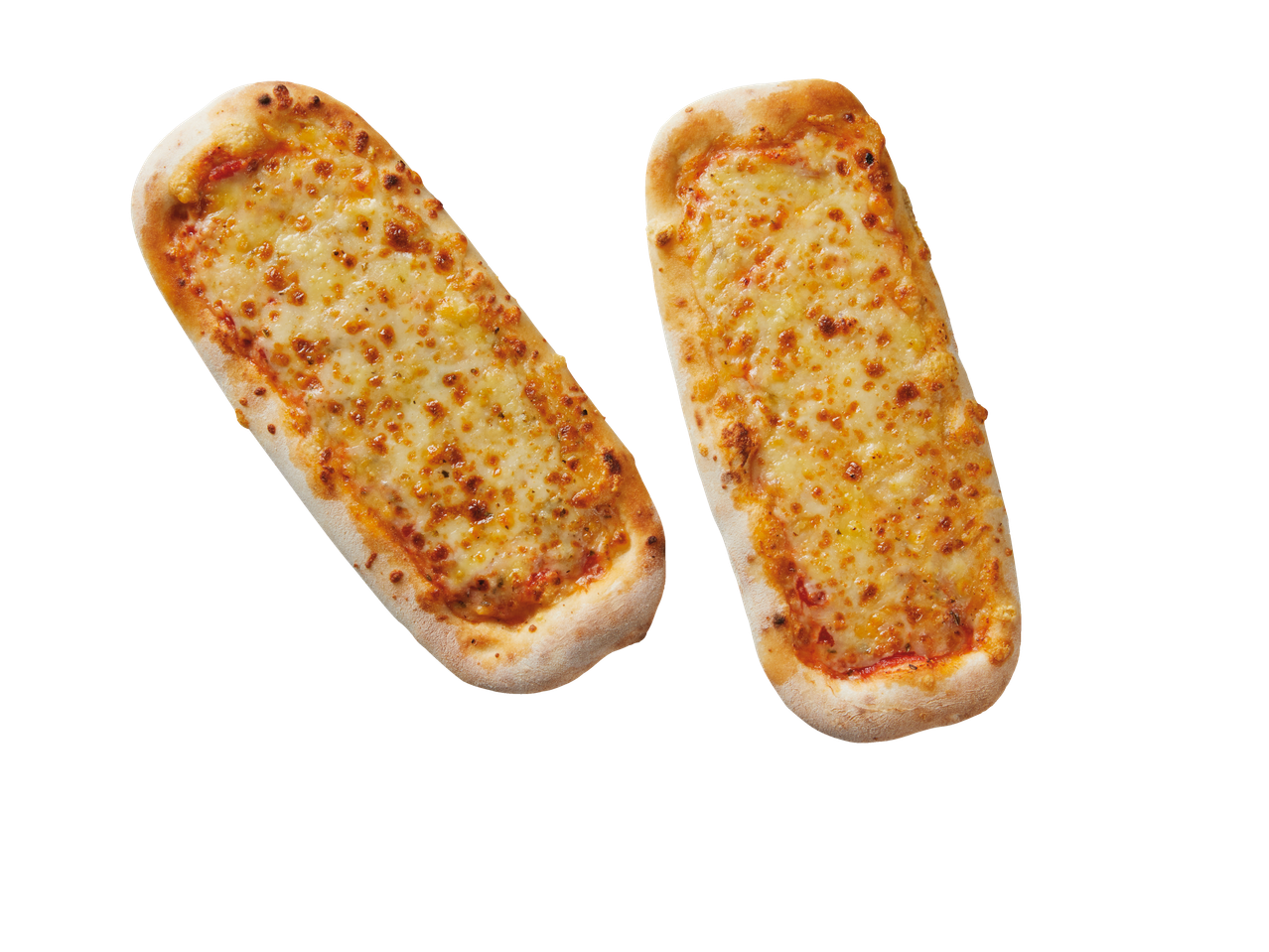 Две пици със сирене, перфектни за бърза закуска.