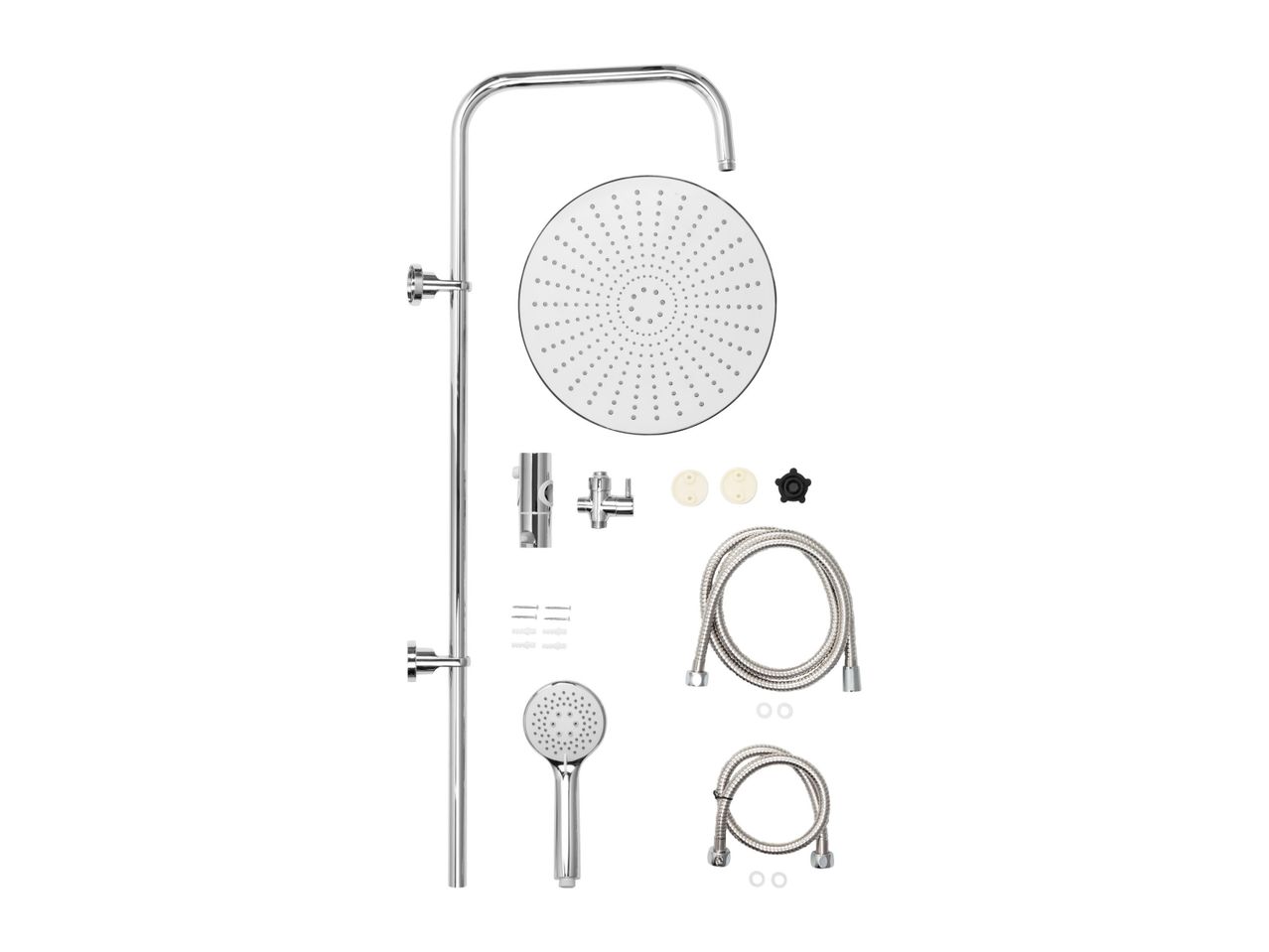 Go to full screen view: Livarno Home XXL Shower Riser Set - Chrome - Image 2