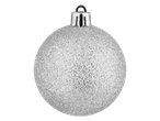 LIVARNO home bola de Natal prateada com glitter