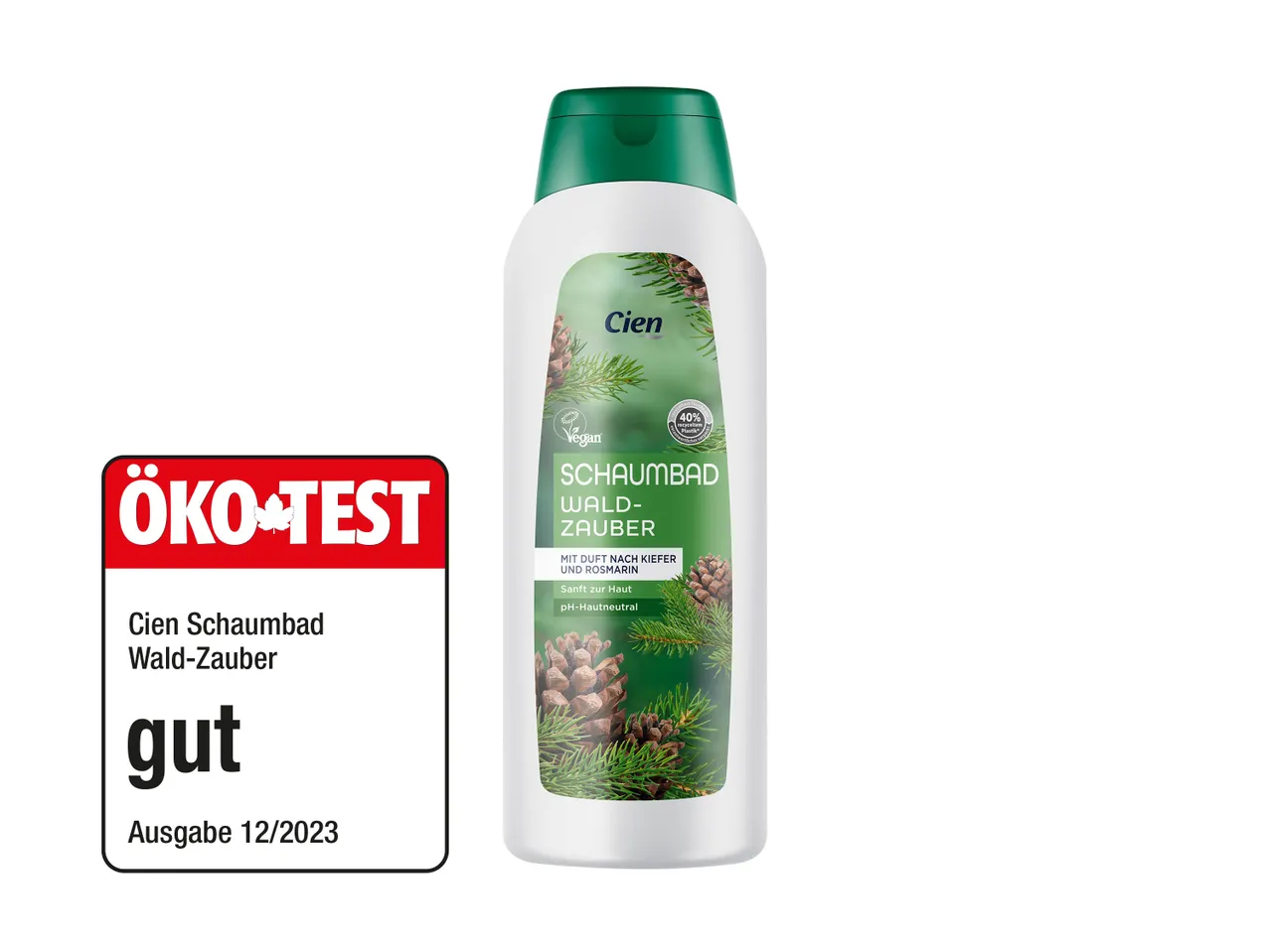 Cien Schaumbad Wald-Zauber, ÖKO-TEST Bewertung.