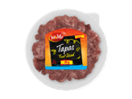 En pakke med skåret fuet-pølse, mærket som tapas, med en vægt på 80g.