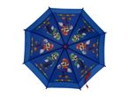 A blue Super Mario themed umbrella with Mario and Luigi characters.