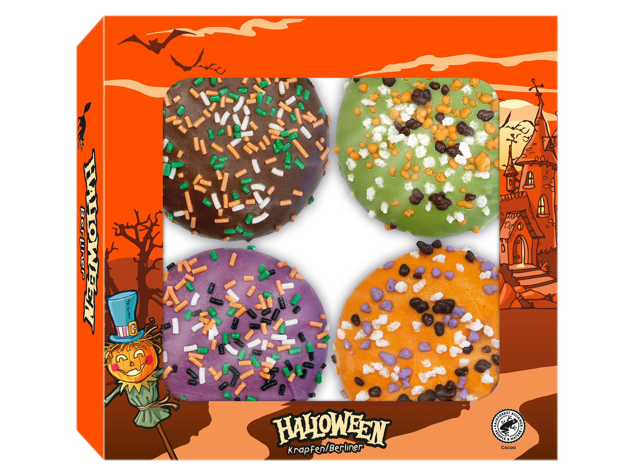 Krapfen a tema Halloween