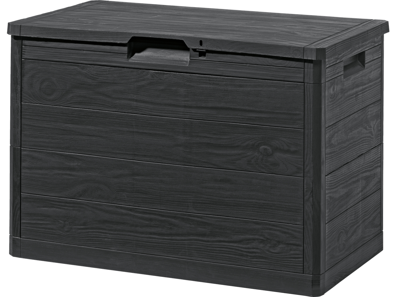 LIVARNO Univerzalna antracitna kutija sa izgledom drveta, idealna za spoljno skladištenje.