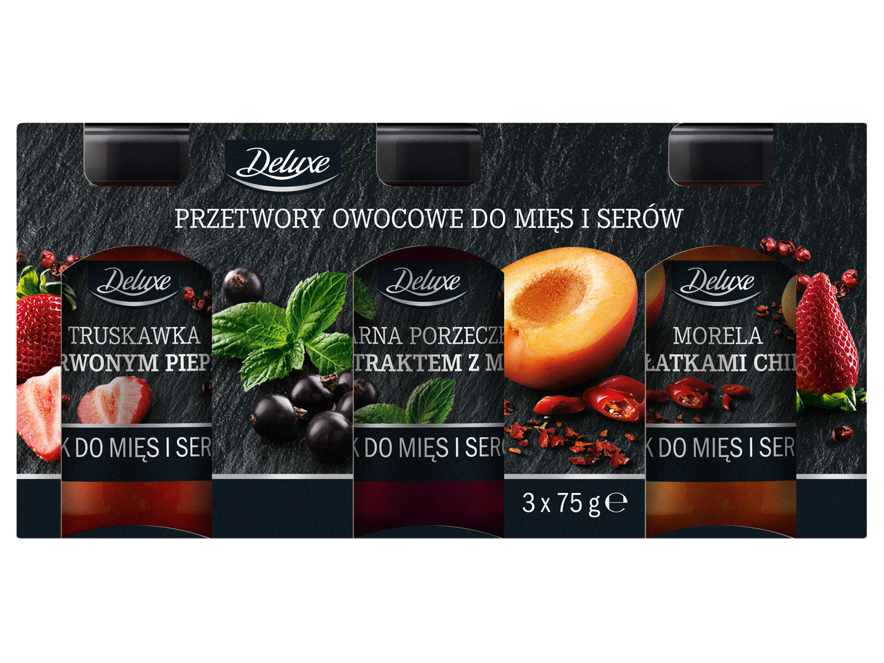 DELUXE Zestaw przetworów owocowych do mięs i serów