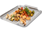 Tavă de grătar GRILLMEISTER cu pui, somon, creveți, cartofi și legume la grătar