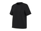 Black short-sleeved t-shirt with a round neck
