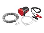 12V oil pump with suction and discharge hoses, hose clamps and battery connection cables