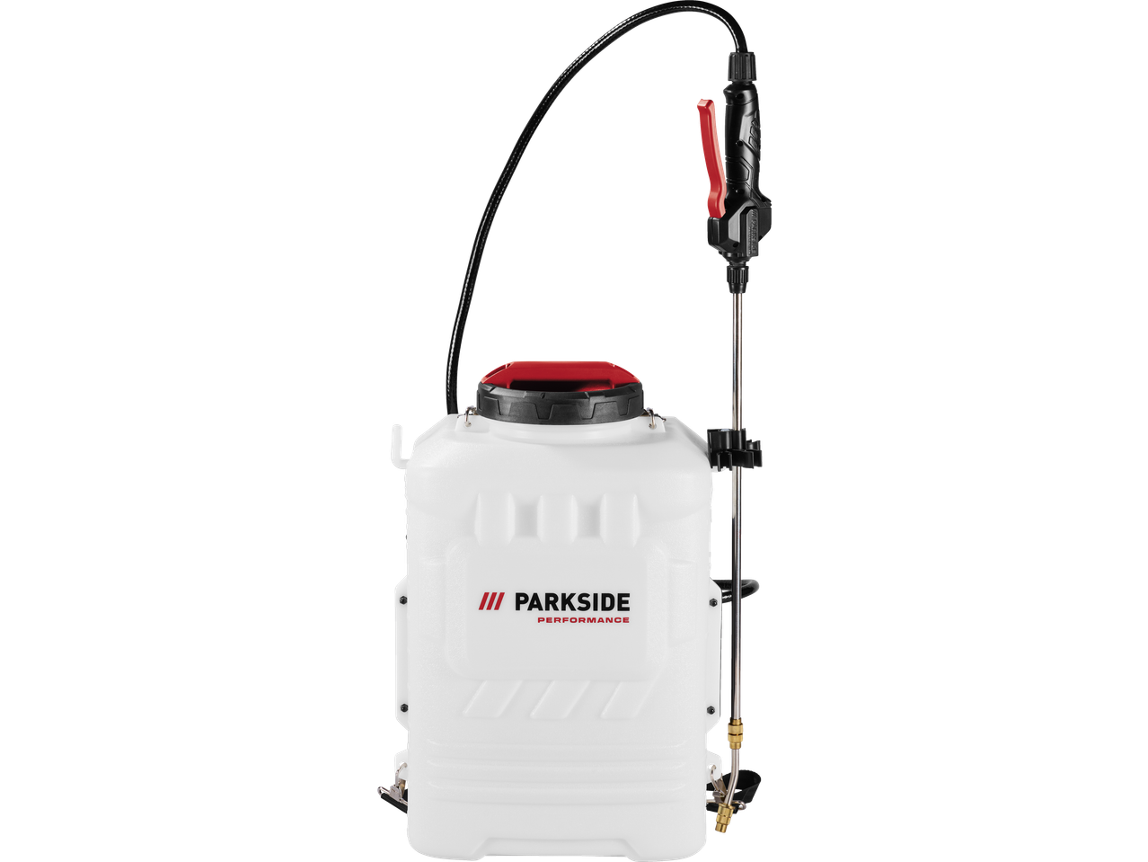 PARKSIDE PERFORMANCE® 20V Cordless Backpack Pressure Sprayer, white with red accents