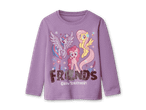Lila Langarmshirt mit My Little Pony-Motiv und Pailletten-Schriftzug 'FRIENDS GROW TOGETHER!'