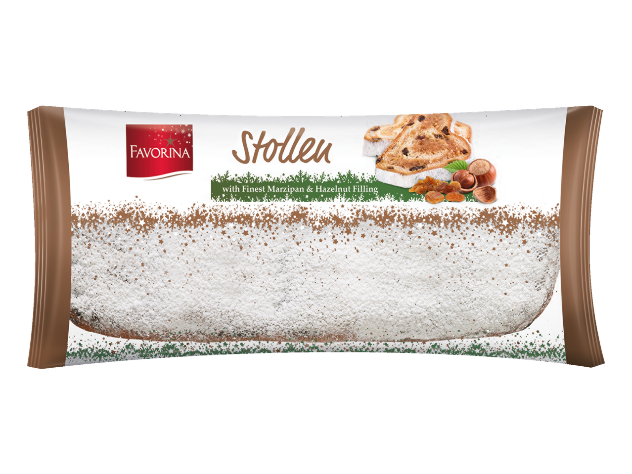 Favorina Stollen su marcipano ir lazdyno riešutų įdaru
