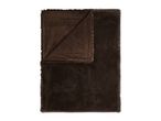 Soft brown faux fur blanket with a plush reverse side