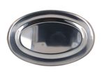 Oval stainless steel serving tray