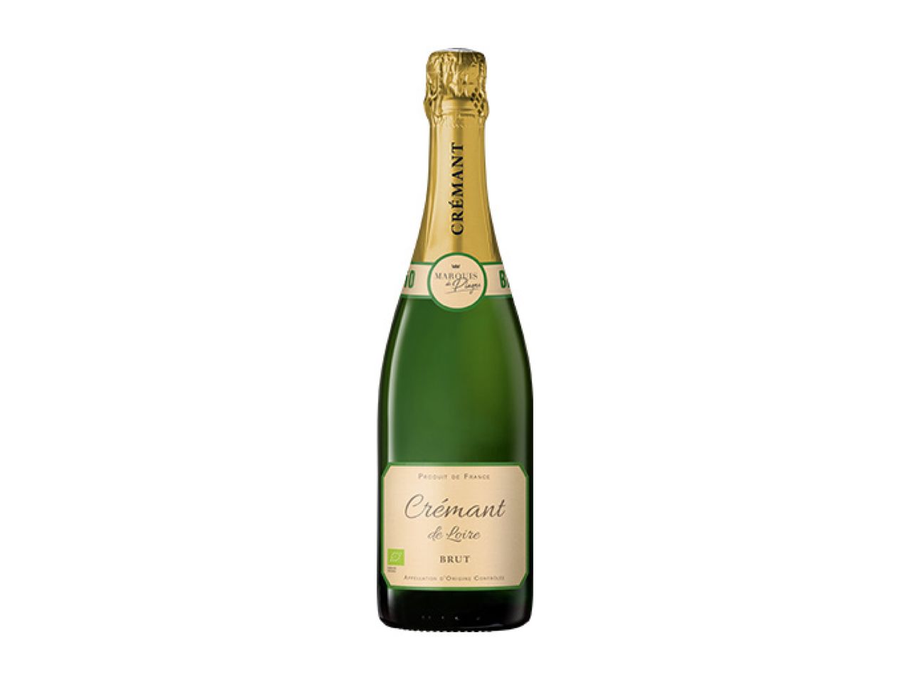 Marquis de Plage Crémant de Loire Brut sparkling wine bottle