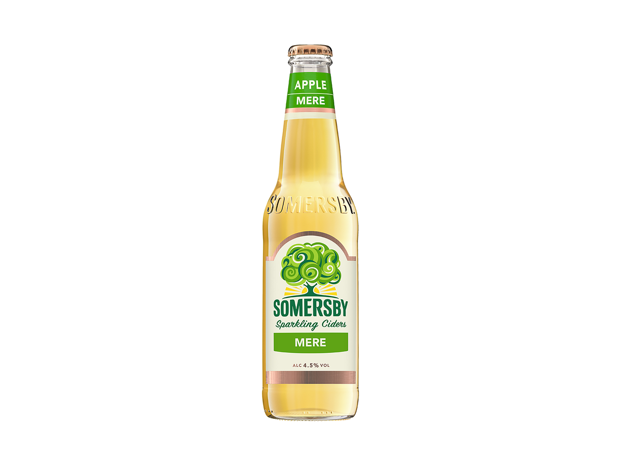 Sticla de cidru spumant Somersby Mere Apple.