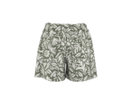 Calções femininos ESMARA com padrão floral verde