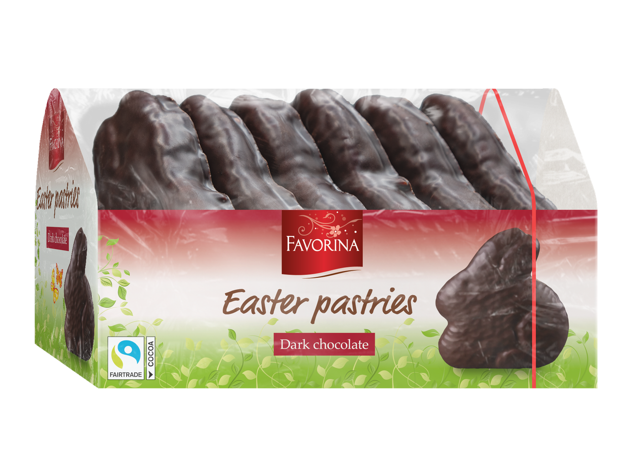 Favorina produse de patiserie de Paște din ciocolată neagră.