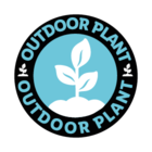 Outdoor plant: label with text and symbol.