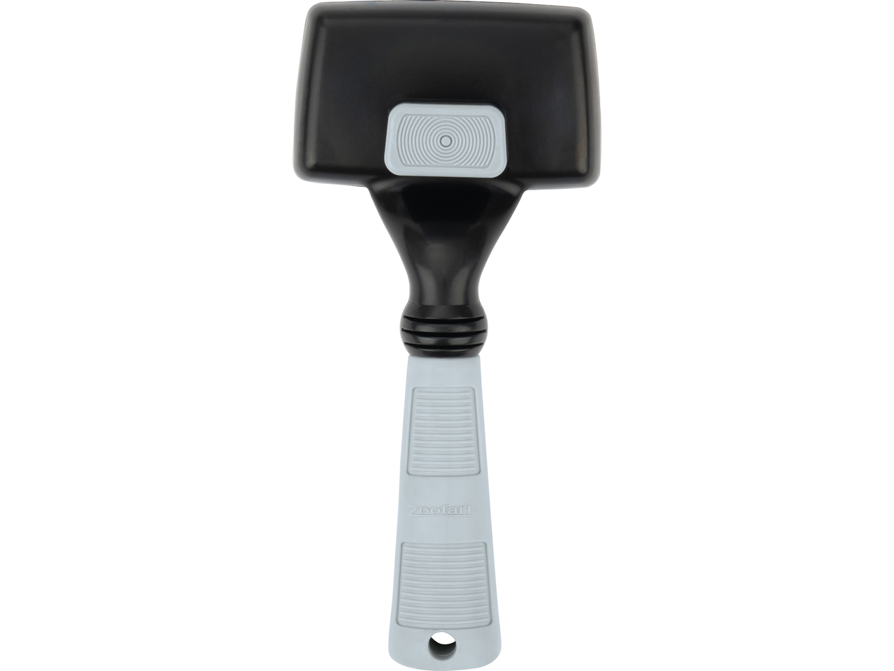 Escova de pelo Zoofari® com cabeça preta e cabo cinzento