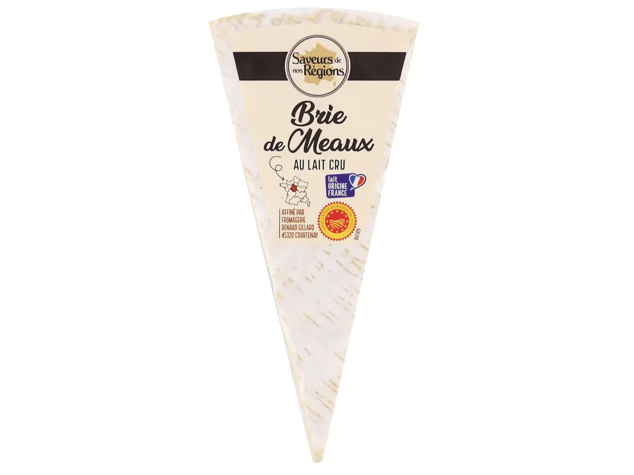 Fromage Brie de Meaux, marque Saveurs de nos Régions.