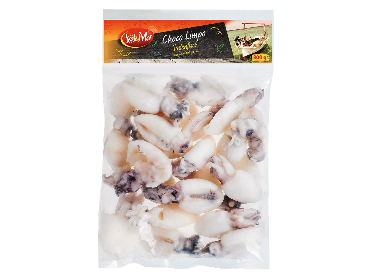 Sol&Mar Choco Limpo: gefrorene, gereinigte Tintenfische.
