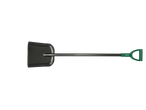 Parkside® garden shovel with a green handle and black blade.