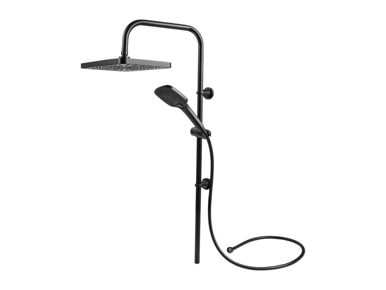 Go to full screen view: Livarno Home XXL Shower Riser Set - Black - Image 1
