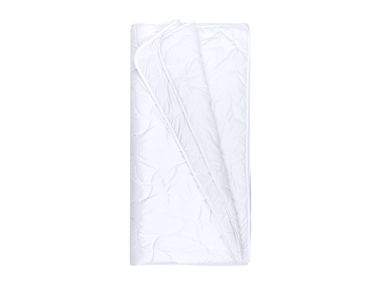 White quilted mattress protector, folded