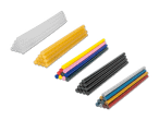 Farbige Modellierwachs-Stäbe in verschiedenen Farben.