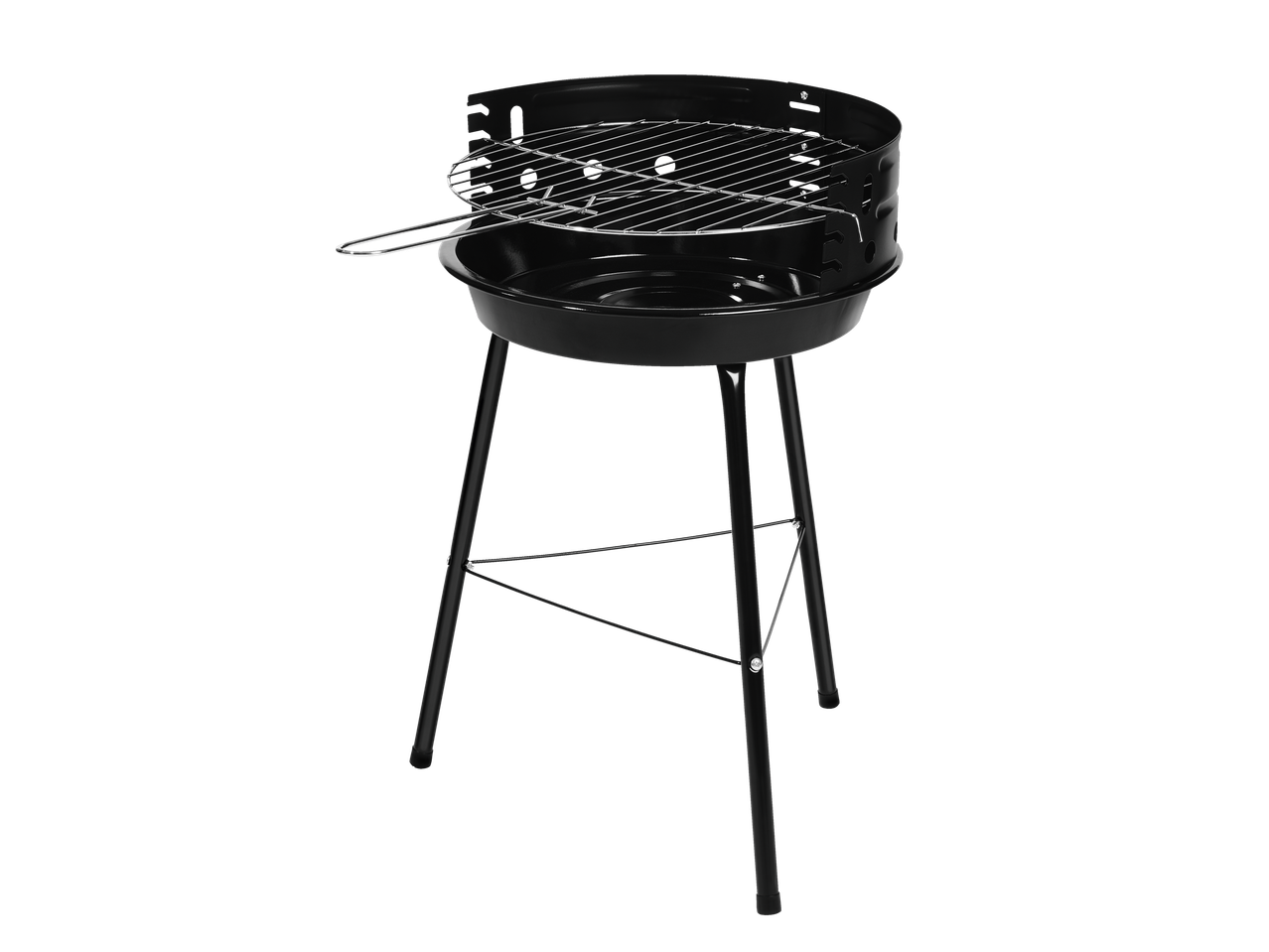 Barbecue rond au charbon de bois