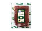 Vakuumpakket sydtyrolsk speck med et Alpenfest-mærke, der angiver 100g.