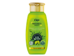 Cien Nature's Beauty Champô de Oliva para cabelo seco e danificado numa garrafa verde.