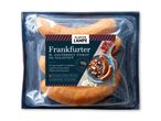 Pakke med frankfurtere med soltørret tomat og salatost.
