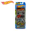 Hot Wheels 5-pack HW Getaways featuring Netflix Let's Race themed vehicles.