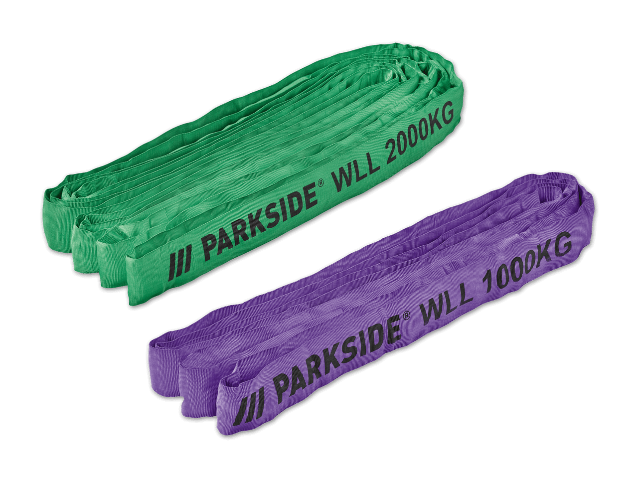 Zwei Parkside Hill 100g Reparaturmassen in Grün und Lila.