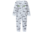 Pijama Lupilu cu imprimeu de mumie și ochi verzi, ideală pentru Halloween.