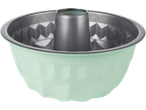 Forma de bolo bundt, cor menta.