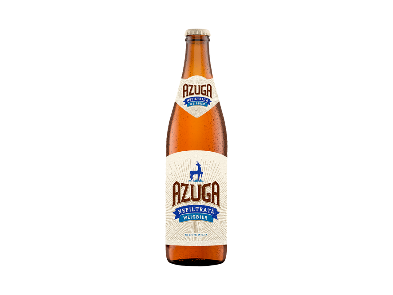 Sticla de bere Azuga Nefiltrata Weissbier.