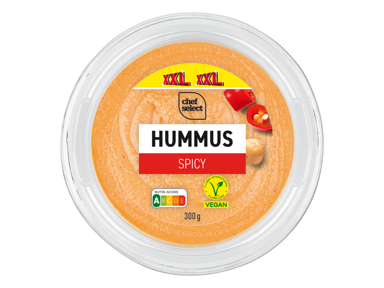 Chef Select pikantā humusa burka (300g).