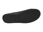 Black sandal sole with a textured, non-slip pattern.