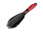 Reinigungsbürste mit rotem Griff und grauen Borsten