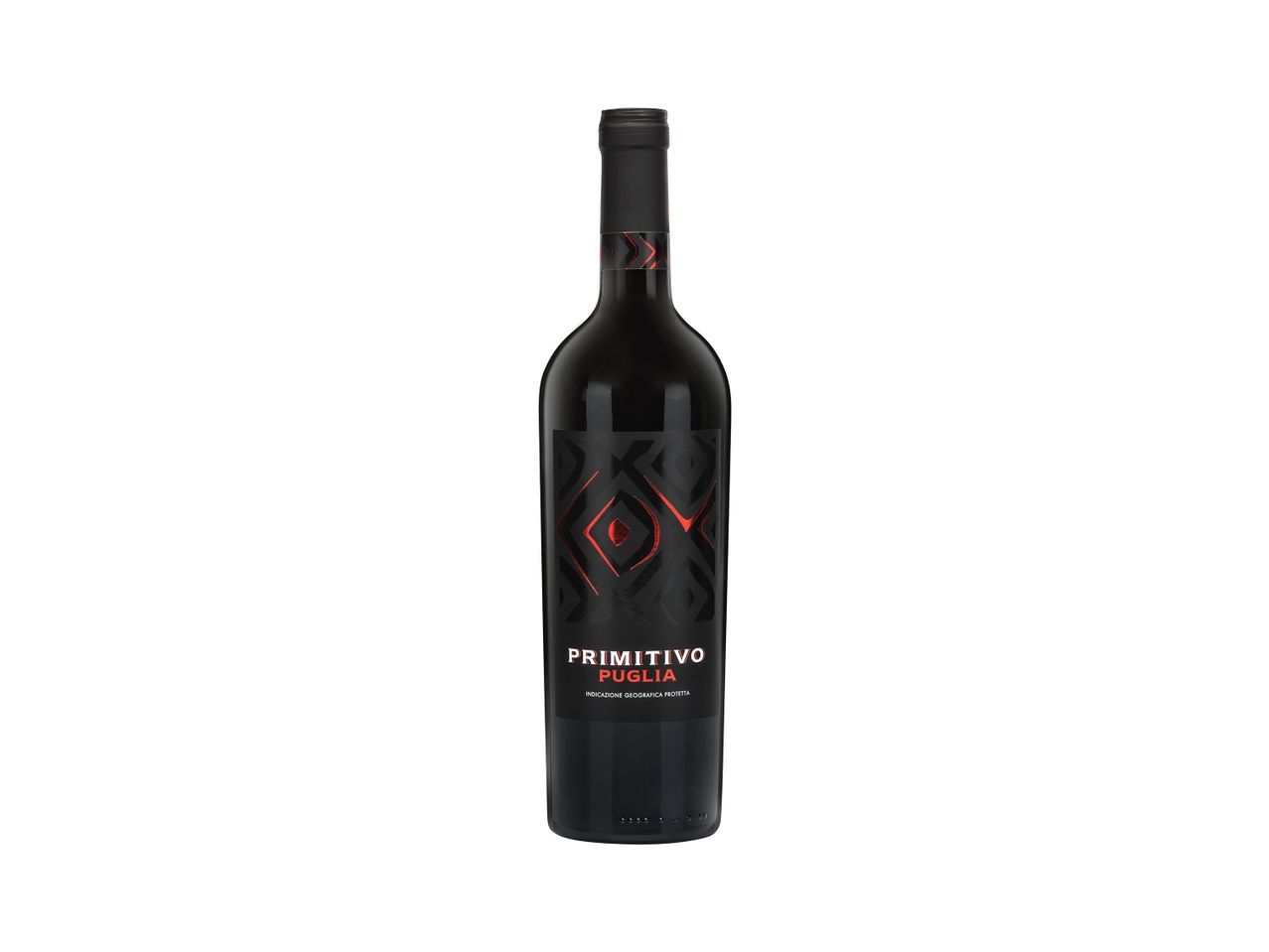 Primitivo Puglia vyno butelis.